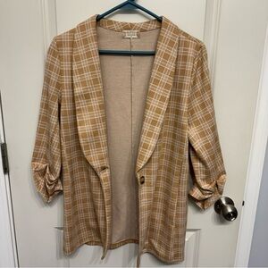NWOT! Altar’d State, Plaid Tan Women's Jacket, M
